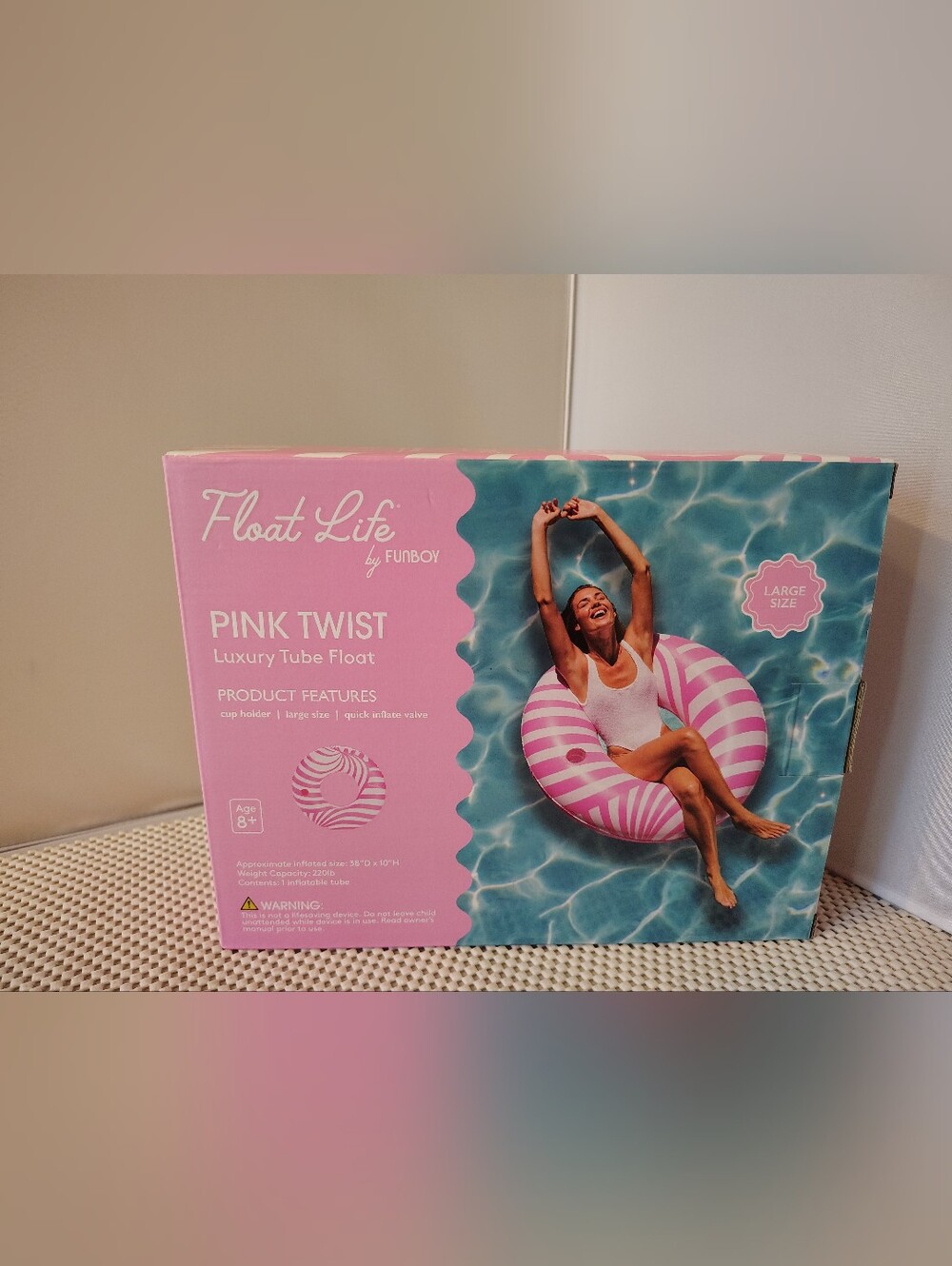 Float Life By Funboy Pink Twist Luxury Tube Float